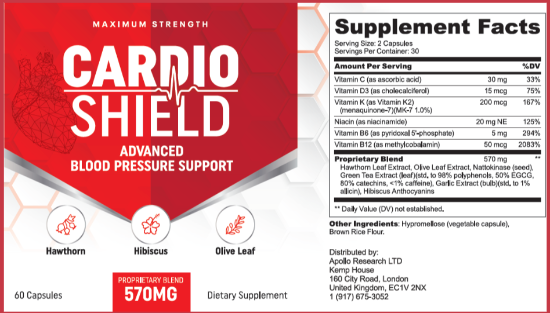 Cardio Shield Supplement Facts