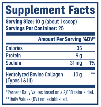 NativePath Collagen Peptides Ingredients