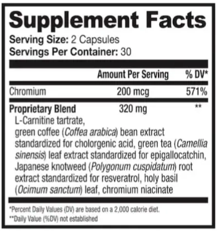 Sync Supplement Supplement Facts